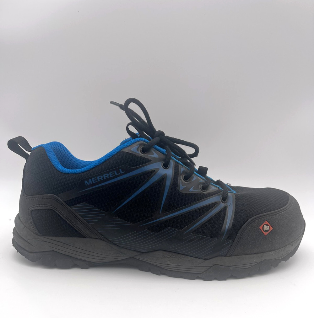 Merrell J15821 Safety Work Shoes Men's 11.5 M Black Blue EH ASTM F2413-11